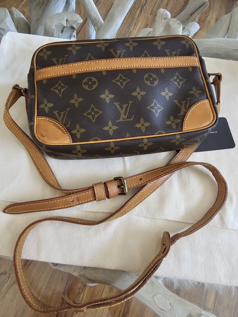 Louis Vuitton Monogram Crossbody in Brown and Tan